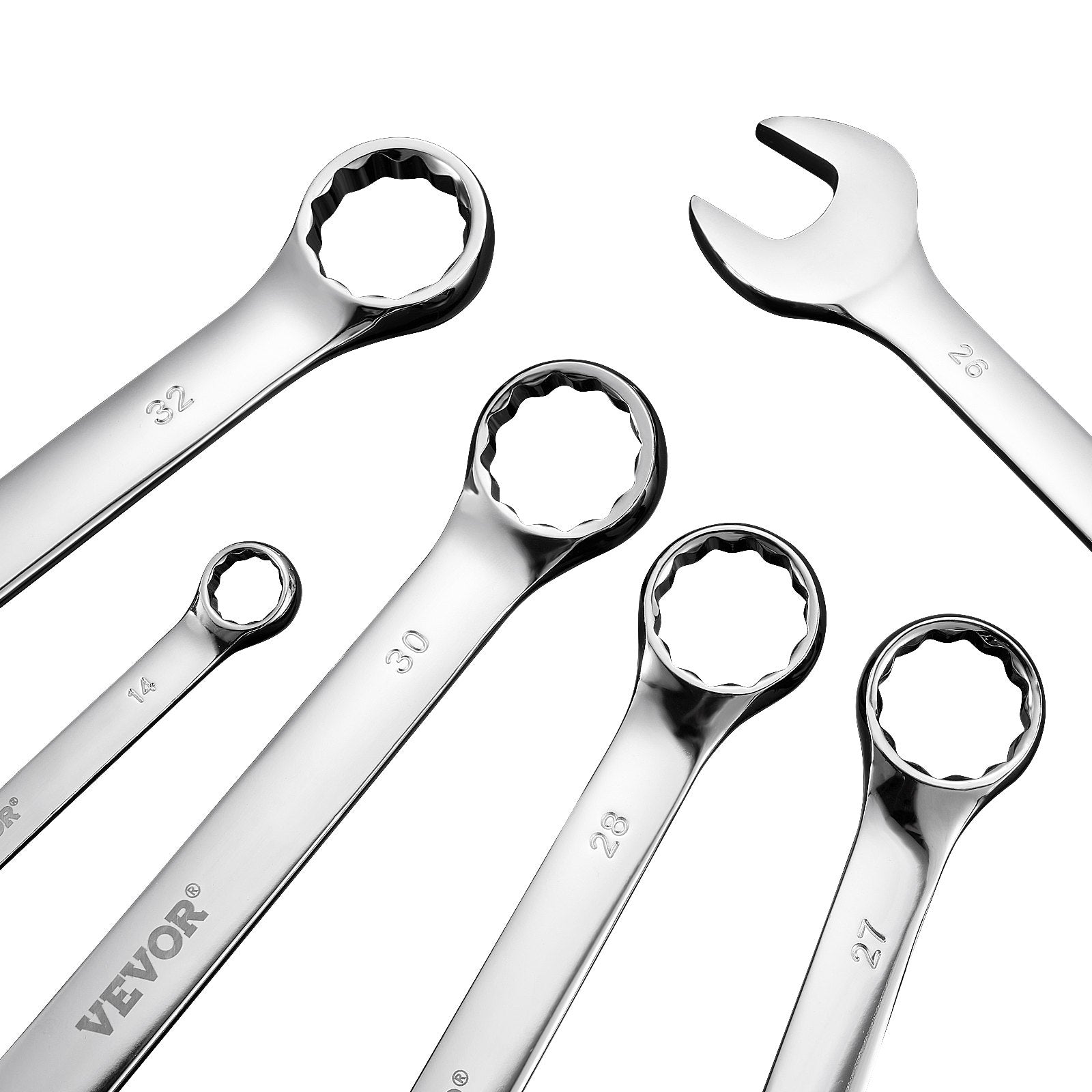 Hand Tools: VEVOR Combination Wrench Set 25-Piece Metric 6 mm to 32 mm with Roll-up Pouch
