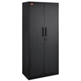 Storage Cabinets: VEVOR Metal Storage Cabinet with 2 Magnetic Doors and 4 Adjustable Shelves, 90 kg Capacity per Shelf, Locking Steel Storage Cabinet, 1.8 m Metal Cabinet with 3 Keys, for Office, Garage, Home, Black