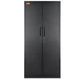 Storage Cabinets: VEVOR Metal Storage Cabinet with 2 Magnetic Doors and 4 Adjustable Shelves, 90 kg Capacity per Shelf, Locking Steel Storage Cabinet, 1.8 m Metal Cabinet with 3 Keys, for Office, Garage, Home, Black