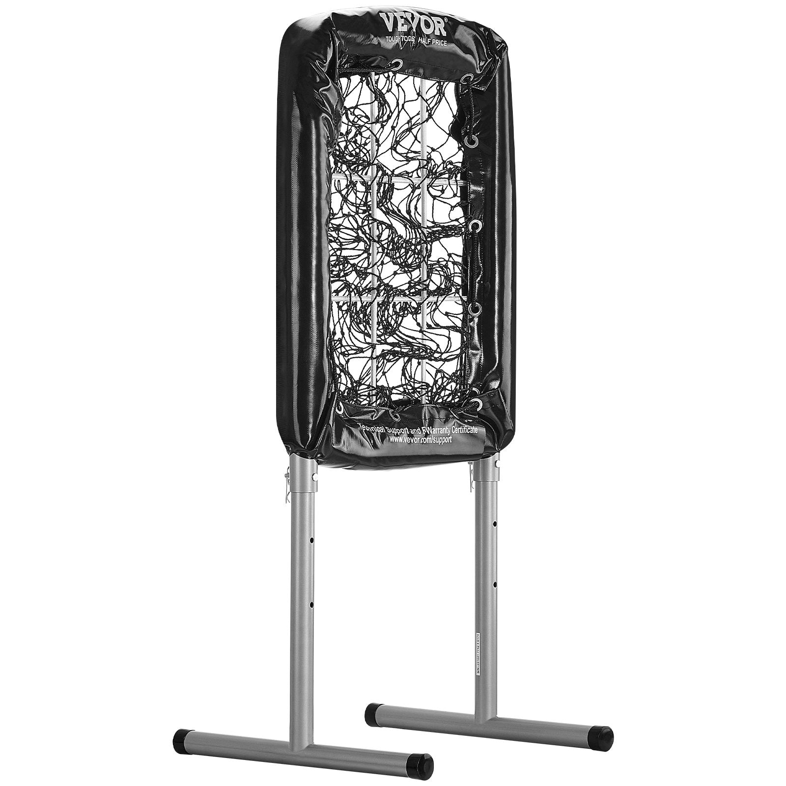 Basketball & Basketball Accessories: VEVOR 9 Hole Baseball Softball Pitching Net 9 Pocket Hitting Practice 21"x29"