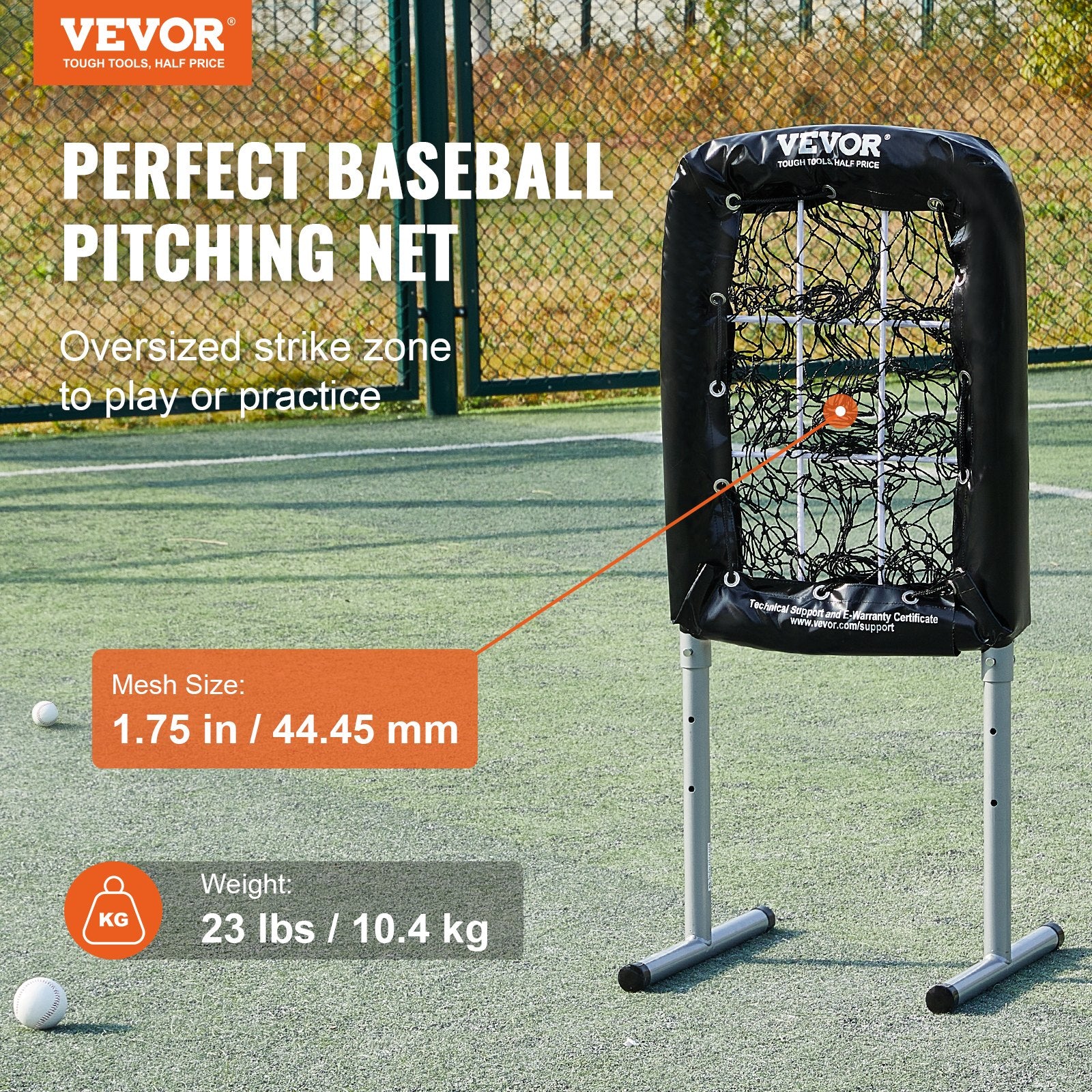 Basketball & Basketball Accessories: VEVOR 9 Hole Baseball Softball Pitching Net 9 Pocket Hitting Practice 21"x29"