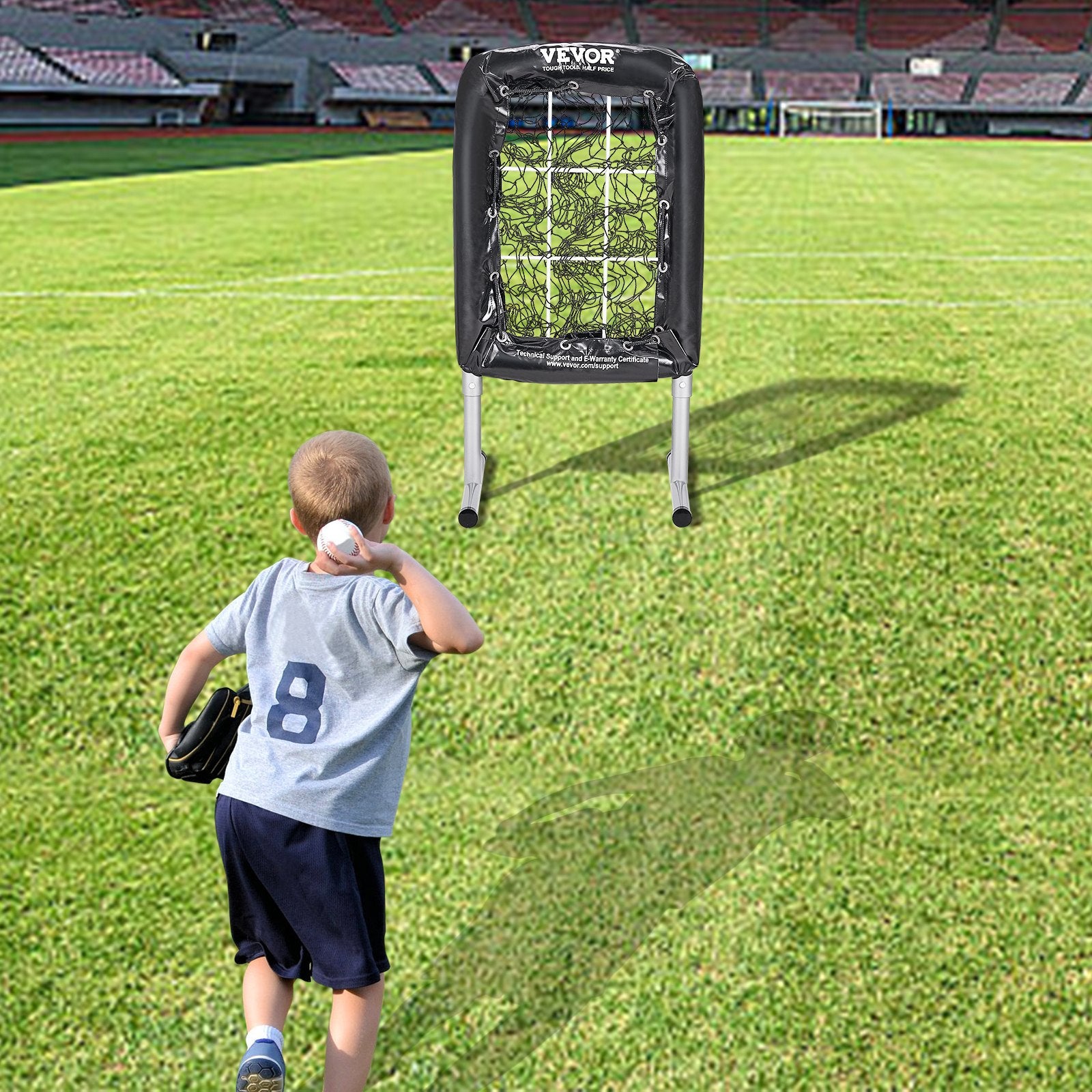 Basketball & Basketball Accessories: VEVOR 9 Hole Baseball Softball Pitching Net 9 Pocket Hitting Practice 21"x29"