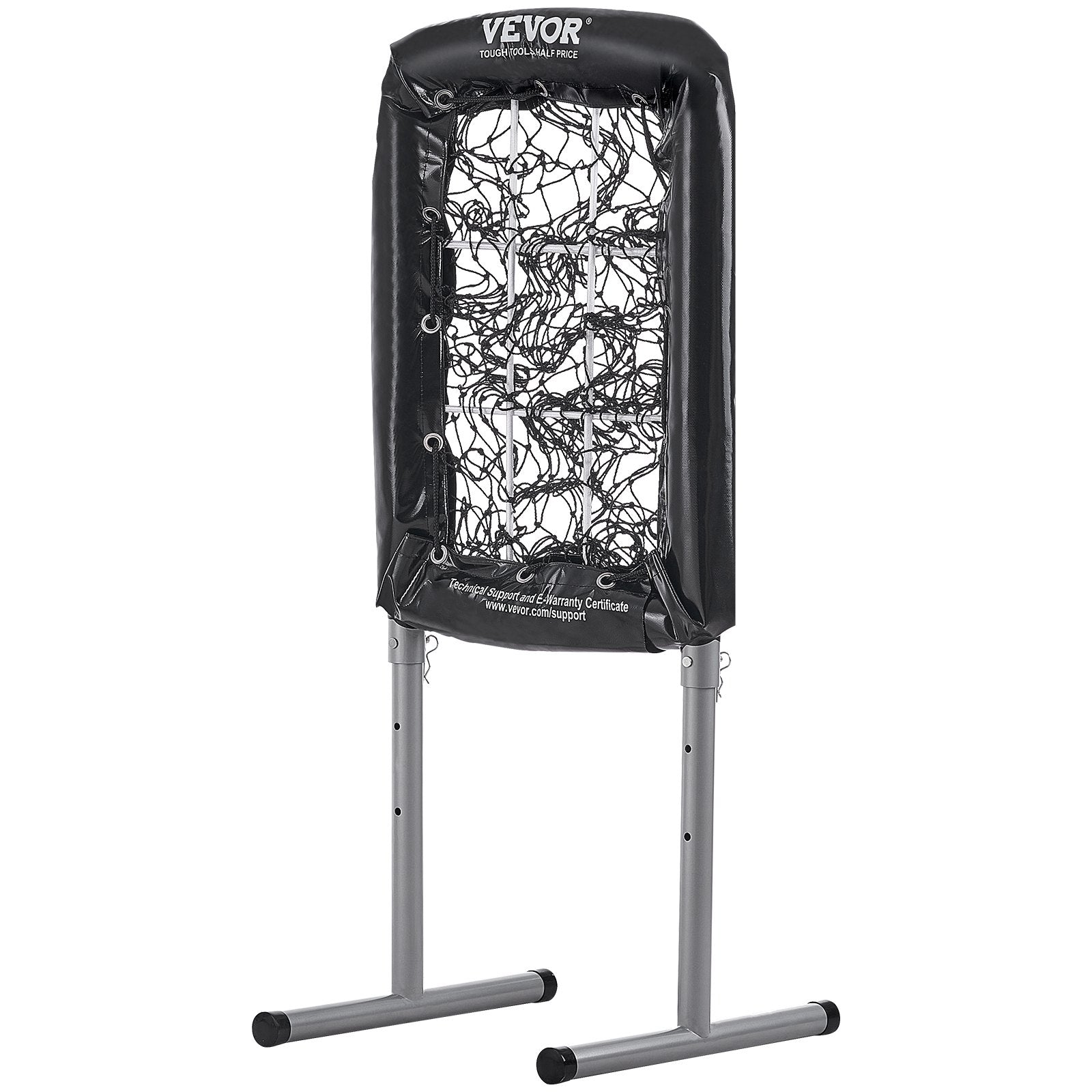 Basketball & Basketball Accessories: VEVOR 9 Hole Baseball Softball Pitching Net 9 Pocket Hitting Practice 21"x29"