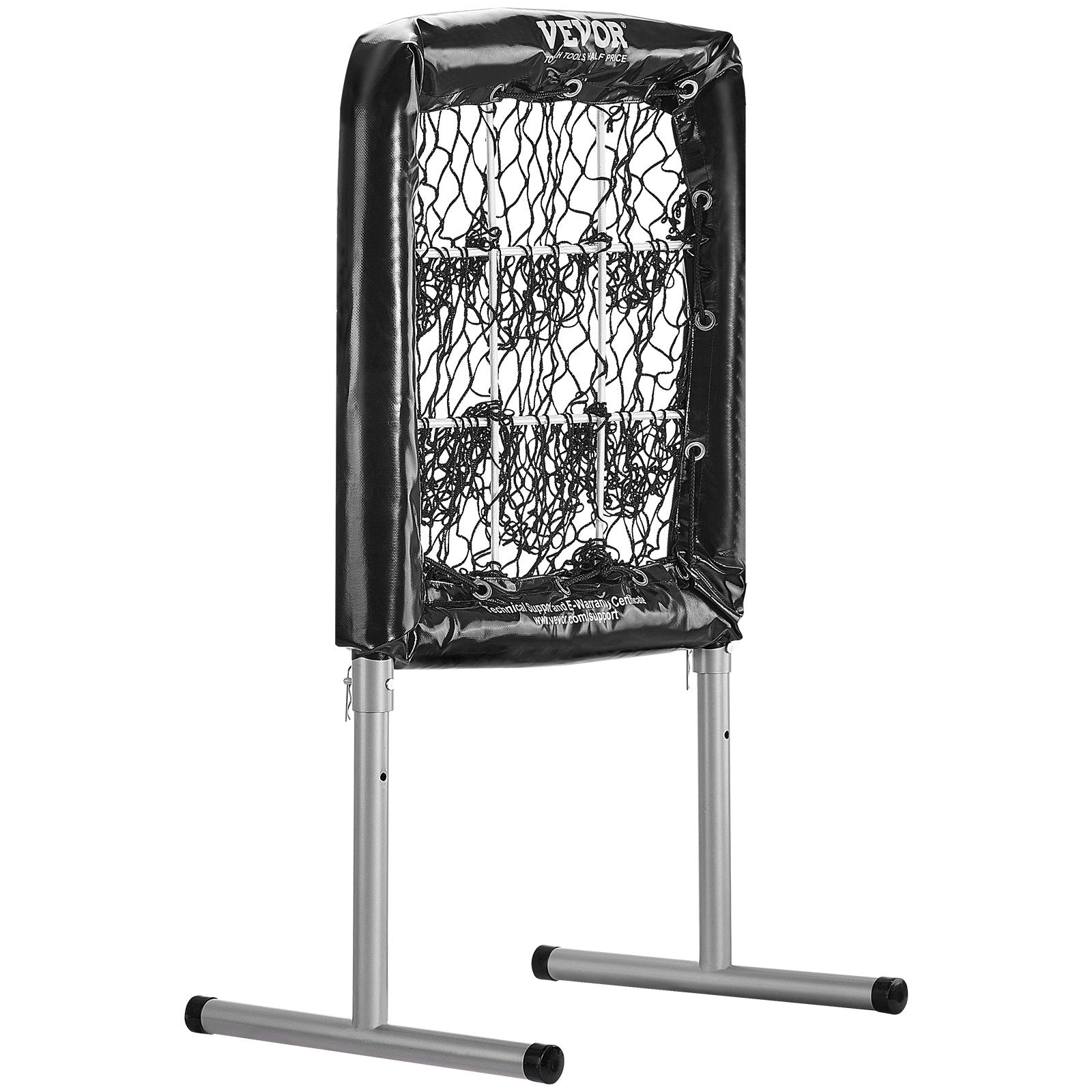 Basketball & Basketball Accessories: VEVOR 9 Hole Baseball Softball Pitching Net 9 Pocket Hitting Practice 28"x27"