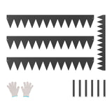 Garden Ornaments: VEVOR Steel Landscape Edging, 4 Packs 40 x 6 in Rust-Resistant Metal Landscape Edging, Bendable Garden Edging Border, Heavy Duty Lawn Edging, Easy-to-Install, Flower Bed Yard Pathway Divider Black