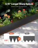 Garden Ornaments: VEVOR Steel Landscape Edging, 4 Packs 40 x 6 in Rust-Resistant Metal Landscape Edging, Bendable Garden Edging Border, Heavy Duty Lawn Edging, Easy-to-Install, Flower Bed Yard Pathway Divider Black