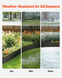 Garden Ornaments: VEVOR Steel Landscape Edging, 4 Packs 40 x 6 in Rust-Resistant Metal Landscape Edging, Bendable Garden Edging Border, Heavy Duty Lawn Edging, Easy-to-Install, Flower Bed Yard Pathway Divider Black