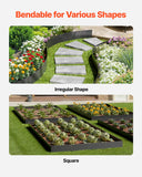Garden Ornaments: VEVOR Steel Landscape Edging, 4 Packs 40 x 6 in Rust-Resistant Metal Landscape Edging, Bendable Garden Edging Border, Heavy Duty Lawn Edging, Easy-to-Install, Flower Bed Yard Pathway Divider Black