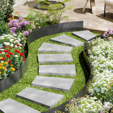 Garden Ornaments: VEVOR Steel Landscape Edging, 4 Packs 40 x 6 in Rust-Resistant Metal Landscape Edging, Bendable Garden Edging Border, Heavy Duty Lawn Edging, Easy-to-Install, Flower Bed Yard Pathway Divider Black