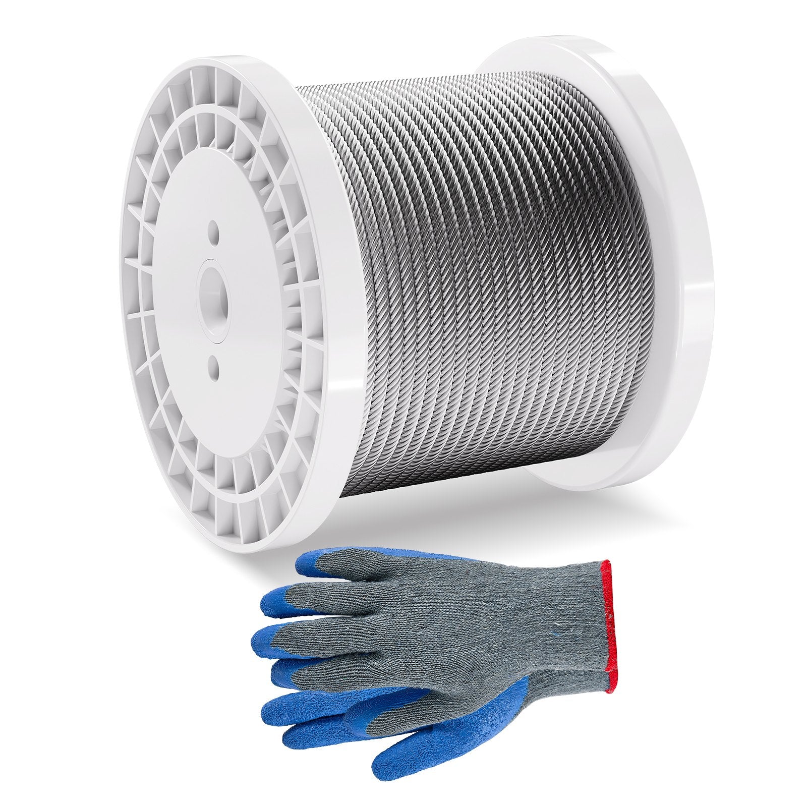 Automotive Repair & Speciality Tools: VEVOR Carbon Steel Cable 6.35 mm 7 x 19 Steel Wire Rope 76.2 m Cable Railing