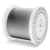 Automotive Repair & Speciality Tools: VEVOR Carbon Steel Cable 6.35 mm 7 x 19 Steel Wire Rope 76.2 m Cable Railing