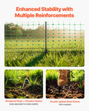 Fencing: VEVOR Electric Fence Netting, 0.88 x 49.98 m, PE Net Fencing with Posts & Double-Spiked Stakes, Utility Portable Mesh for Goats, Sheep, Lambs, Deer, Hogs, Dogs, Used in Backyards, Farms, and Ranches