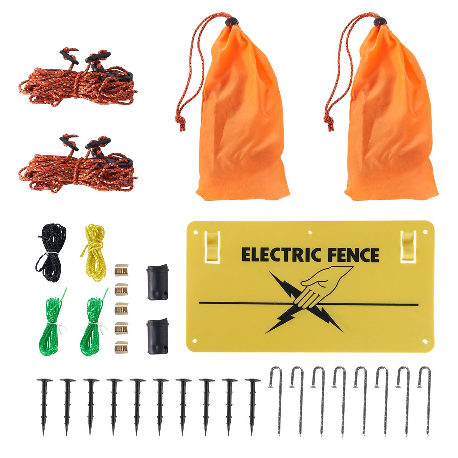 Fencing: VEVOR Electric Fence Netting, 1.06 x 49.98 m, PE Net Fencing with Posts & Double-Spiked Stakes, Utility Portable Mesh for Goats, Sheep, Lambs, Deer, Hogs, Dogs, Used in Backyards, Farms, and Ranches