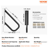 Door Hardware: VEVOR Handrails for Outdoor Steps, 18.9" Length 1.3"Pipe Wall Mount Safety Railings for 1-2 Steps, Stair Handrail with Matte Black Finished,for Garden,Yard and Garage & Elderly,Pregnant Women, Disable