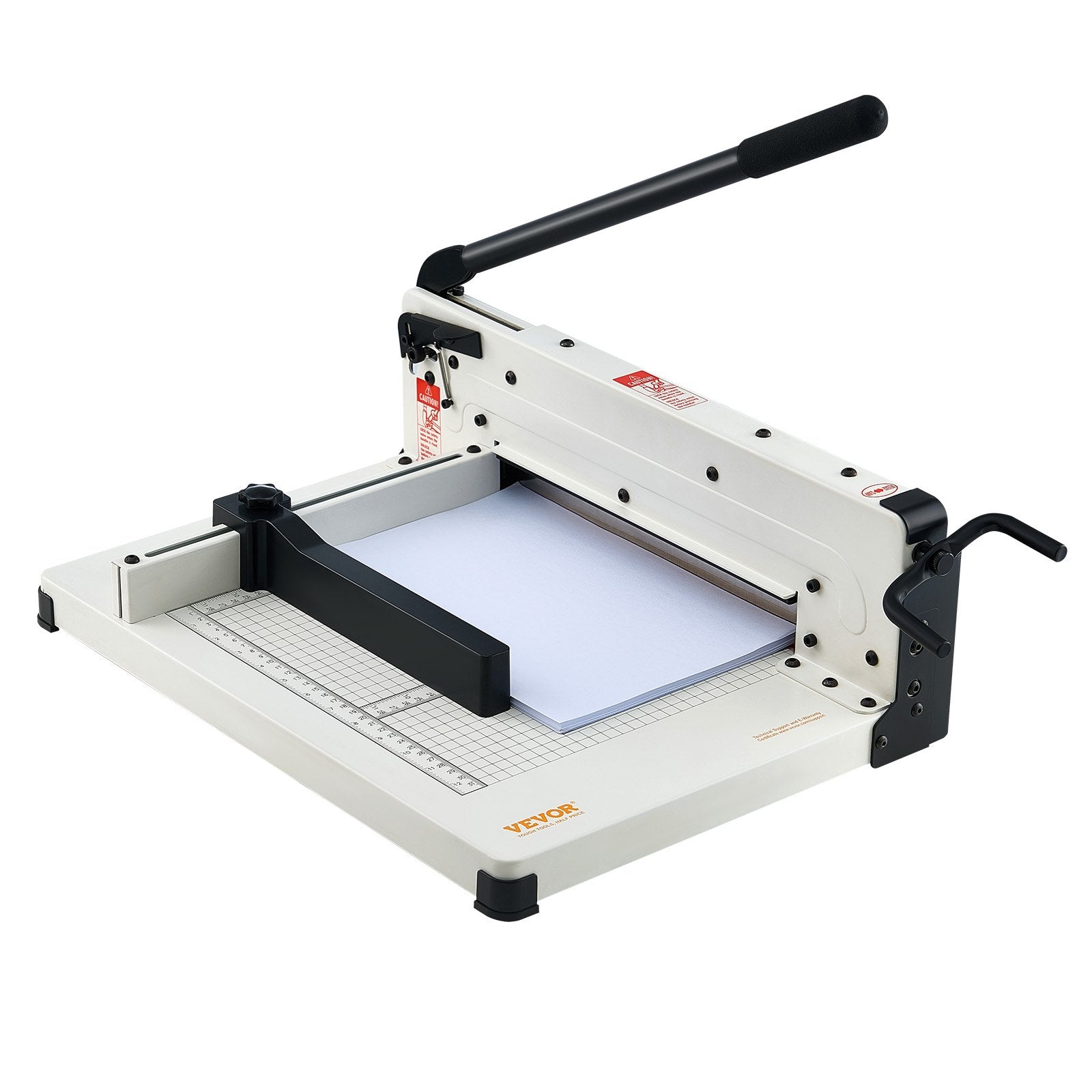 Putty Knives, Scrapers & Chisels: VEVOR Heavy Duty Paper Cutter, 304.8 mm Industrial Commercial Guillotine Paper Cutter for A4 Paper, 400 Sheet Capacity, Solid Steel Construction, Stack Paper Trimmer for Office Home School Shop, White