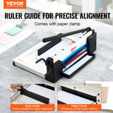 Putty Knives, Scrapers & Chisels: VEVOR Heavy Duty Paper Cutter, 304.8 mm Industrial Commercial Guillotine Paper Cutter for A4 Paper, 400 Sheet Capacity, Solid Steel Construction, Stack Paper Trimmer for Office Home School Shop, White