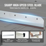 Putty Knives, Scrapers & Chisels: VEVOR Heavy Duty Paper Cutter, 304.8 mm Industrial Commercial Guillotine Paper Cutter for A4 Paper, 400 Sheet Capacity, Solid Steel Construction, Stack Paper Trimmer for Office Home School Shop, White