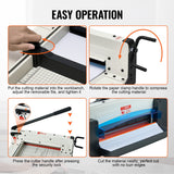 Putty Knives, Scrapers & Chisels: VEVOR Heavy Duty Paper Cutter, 304.8 mm Industrial Commercial Guillotine Paper Cutter for A4 Paper, 400 Sheet Capacity, Solid Steel Construction, Stack Paper Trimmer for Office Home School Shop, White