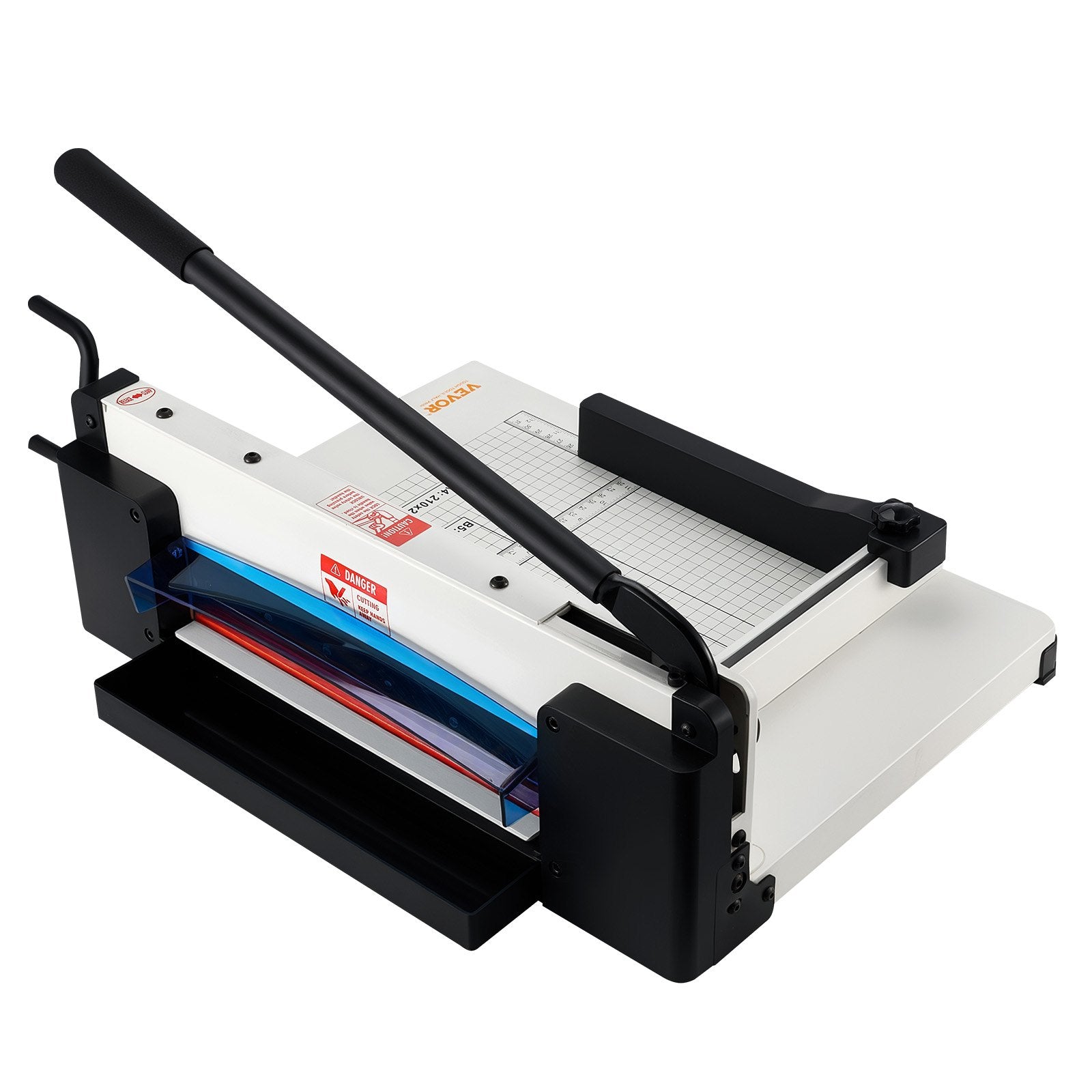 Putty Knives, Scrapers & Chisels: VEVOR Heavy Duty Paper Cutter, 304.8 mm Industrial Commercial Guillotine Paper Cutter for A4 Paper, 400 Sheet Capacity, Solid Steel Construction, Stack Paper Trimmer for Office Home School Shop, White