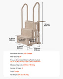 Kitchen & Bathroom DIY: VEVOR 3-Step Taupe Robust Pool Ladder of 2 Handrails for 914.4-1219.2 mm Pools