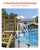 Swimming Pools: VEVOR 4-Step White Robust Pool Ladder of 2 Handrails for 1219.2-1371.6 mm Pools