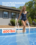 Swimming Pools: VEVOR 4-Step White Robust Pool Ladder of 2 Handrails for 1219.2-1371.6 mm Pools