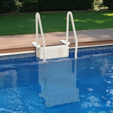 Swimming Pools: VEVOR 4-Step White Robust Pool Ladder of 2 Handrails for 1219.2-1371.6 mm Pools