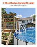 Swimming Pools: VEVOR 4-Step Grey Robust Pool Ladder of 2 Handrails for 1219.2-1371.6 mm Pools