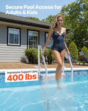 Swimming Pools: VEVOR 4-Step Grey Robust Pool Ladder of 2 Handrails for 1219.2-1371.6 mm Pools