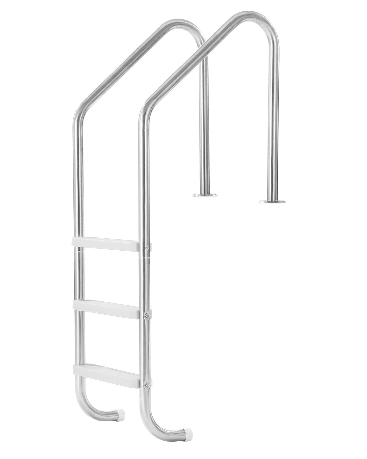 Swimming Pools: VEVOR Stainless Steel Pool Ladder 3-Step & 2 Handrails for 1219.2-1371.6 mm Pool