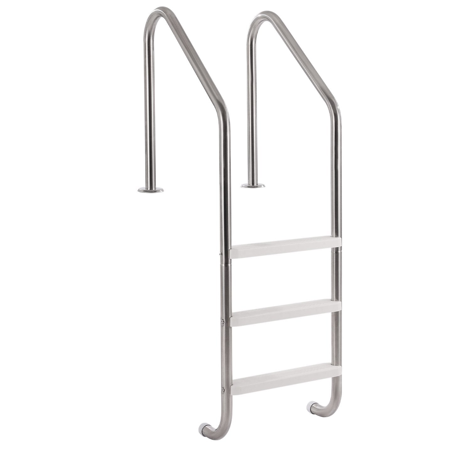 Swimming Pools: VEVOR Stainless Steel Pool Ladder 3-Step & 2 Handrails for 1219.2-1371.6 mm Pool