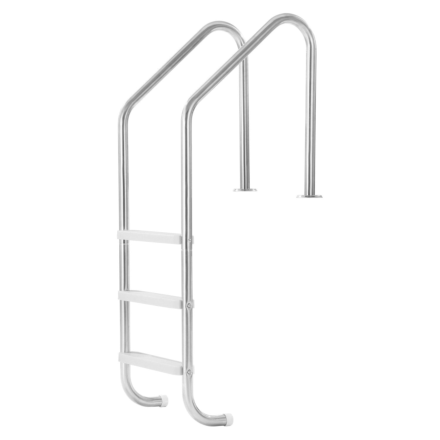 Swimming Pools: VEVOR Stainless Steel Pool Ladder 3-Step & 2 Handrails for 1219.2-1371.6 mm Pool