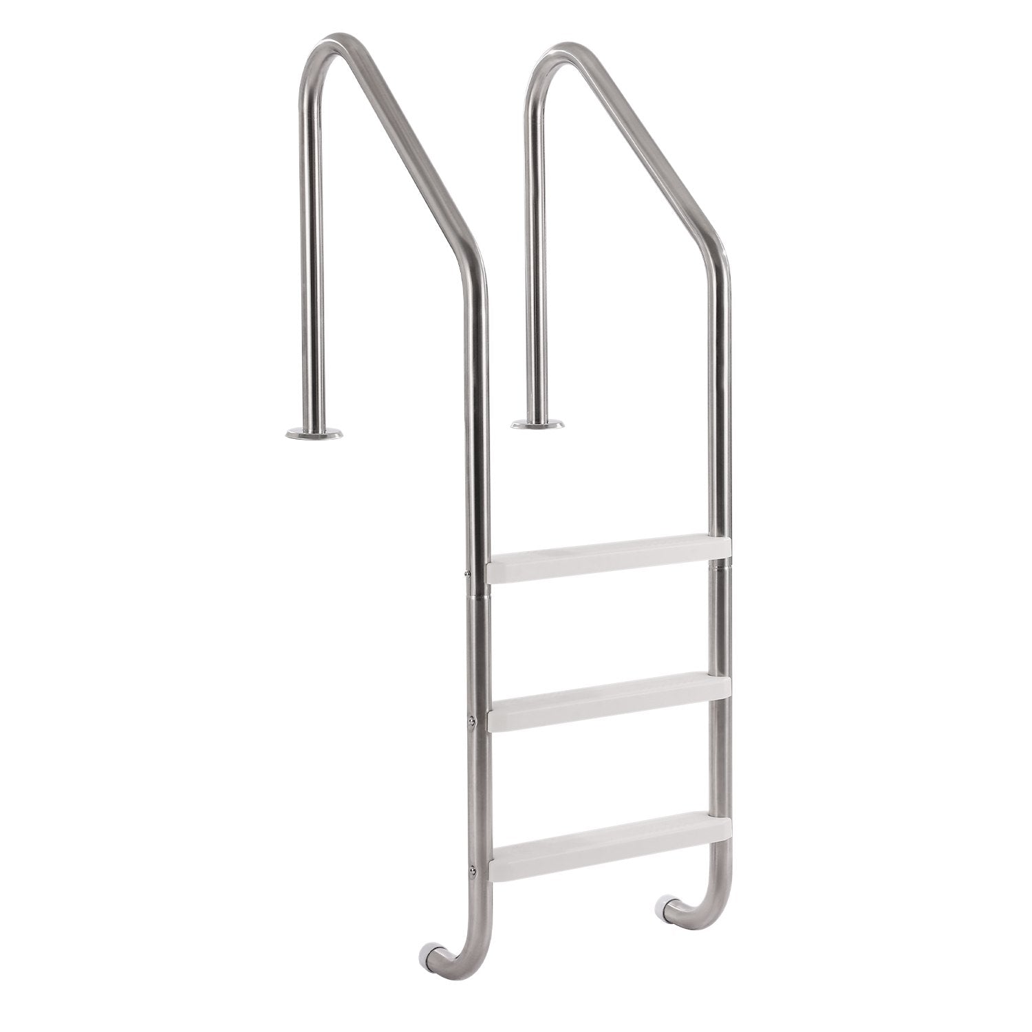 Swimming Pools: VEVOR Stainless Steel Pool Ladder 3-Step & 2 Handrails for 1219.2-1371.6 mm Pool