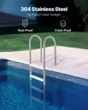 Swimming Pools: VEVOR 4-Step Stainless Steel Pool Ladder of 2 Handrail for 1371.6 mm Decked Pool