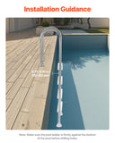 Swimming Pools: VEVOR 4-Step Stainless Steel Pool Ladder of 2 Handrail for 1371.6 mm Decked Pool