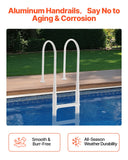 Swimming Pools: VEVOR Thickened 4-Step Pool Ladder of Double Handrails for 1219.2-1371.6mm Pool