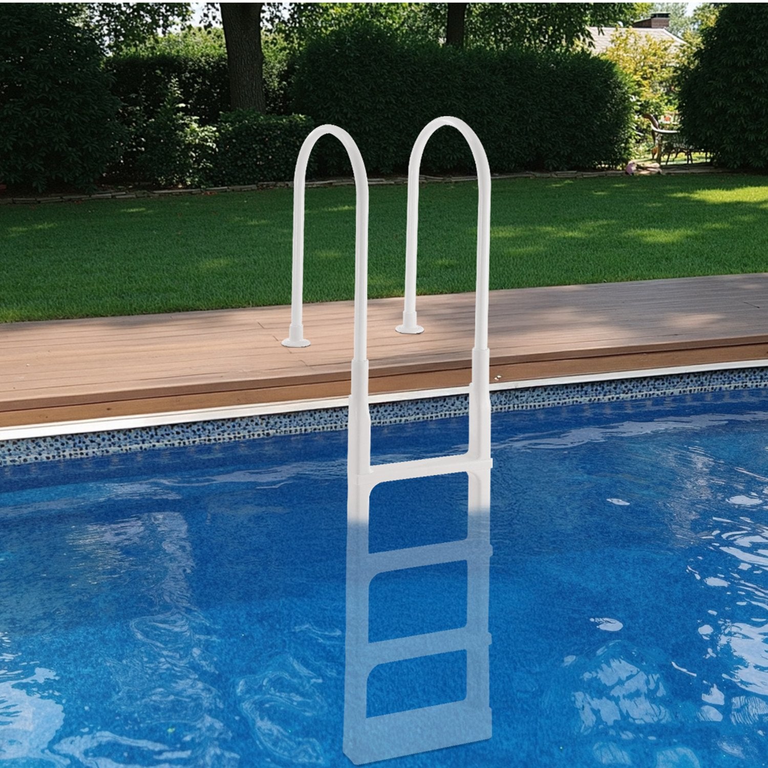 Swimming Pools: VEVOR Thickened 4-Step Pool Ladder of Double Handrails for 1219.2-1371.6mm Pool