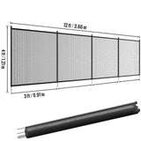 Pool Covers & Accessories: VEVOR Pool Fence, 4 x 12 FT Pool Fences for Inground Pools, Removable Child Safety Pool Fencing, Easy DIY Installation Swimming Pool Fence, 340gms Teslin PVC Pool Fence Mesh Protects Kids and Pets