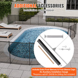Pool Covers & Accessories: VEVOR Pool Fence, 4 x 12 FT Pool Fences for Inground Pools, Removable Child Safety Pool Fencing, Easy DIY Installation Swimming Pool Fence, 340gms Teslin PVC Pool Fence Mesh Protects Kids and Pets