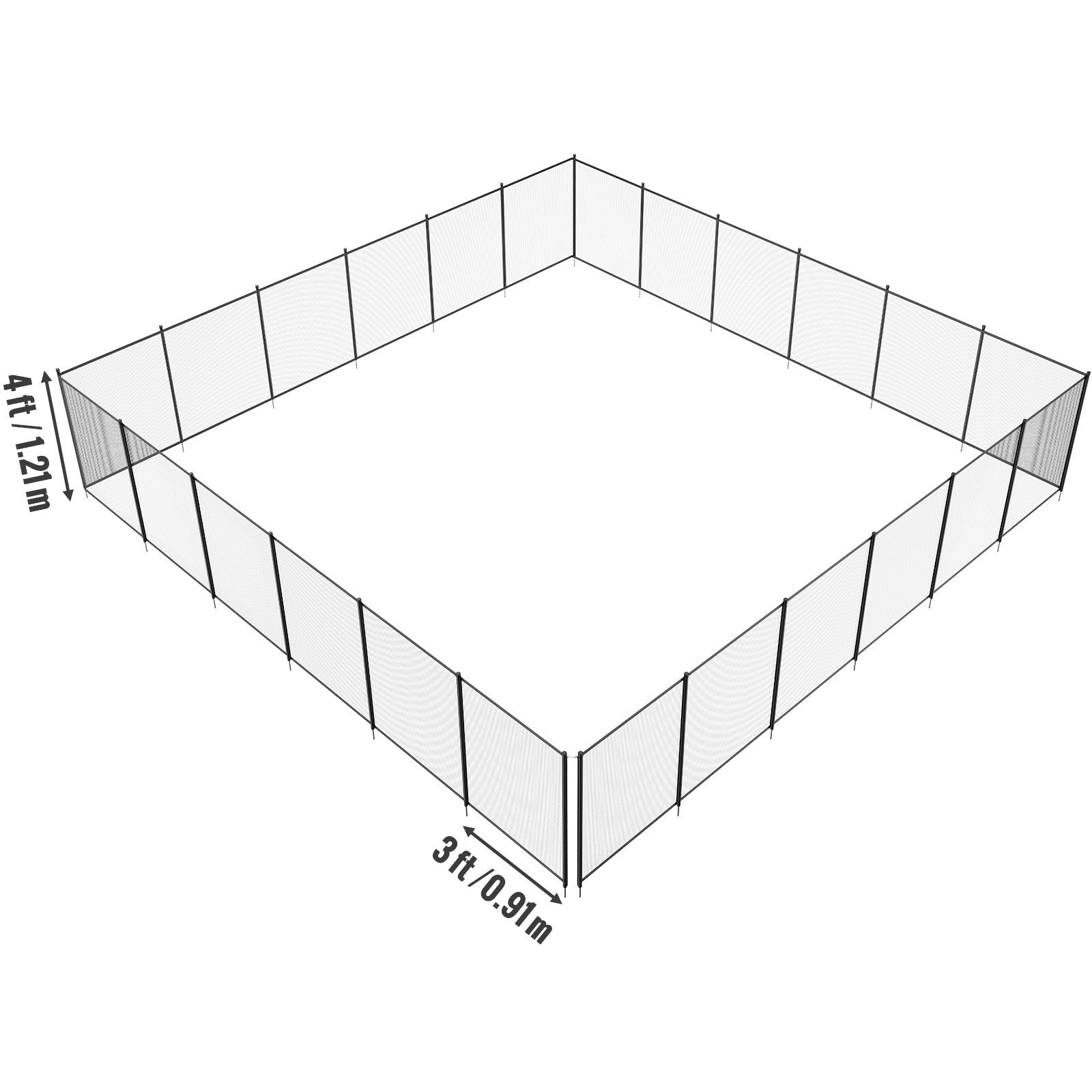 Pool Fence, 4 x 72 FT Pool Fences for Inground Pools, Removable Child Safety Pool Fencing, Easy DIY Installation Swimming Pool Fence, 340gms Teslin PVC Pool Fence Mesh Protects Kids and Pets