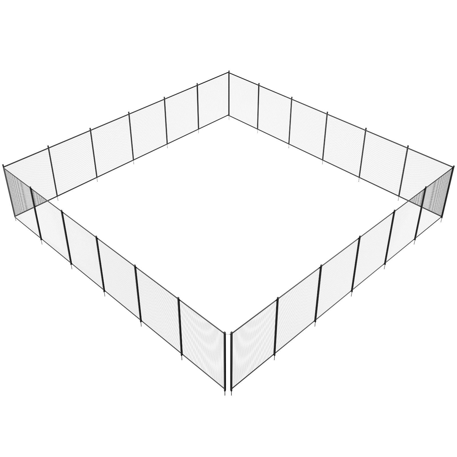 Pool Fence, 4 x 72 FT Pool Fences for Inground Pools, Removable Child Safety Pool Fencing, Easy DIY Installation Swimming Pool Fence, 340gms Teslin PVC Pool Fence Mesh Protects Kids and Pets