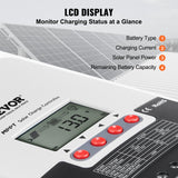 Automotive Repair & Speciality Tools: VEVOR 20A MPPT Solar Charge Controller, Auto DC Input, Solar Panel Regulator Charger with LCD Display Temperature Sensor Cable, for Sealed(AGM), Gel, Flooded and Lithium Battery Charging