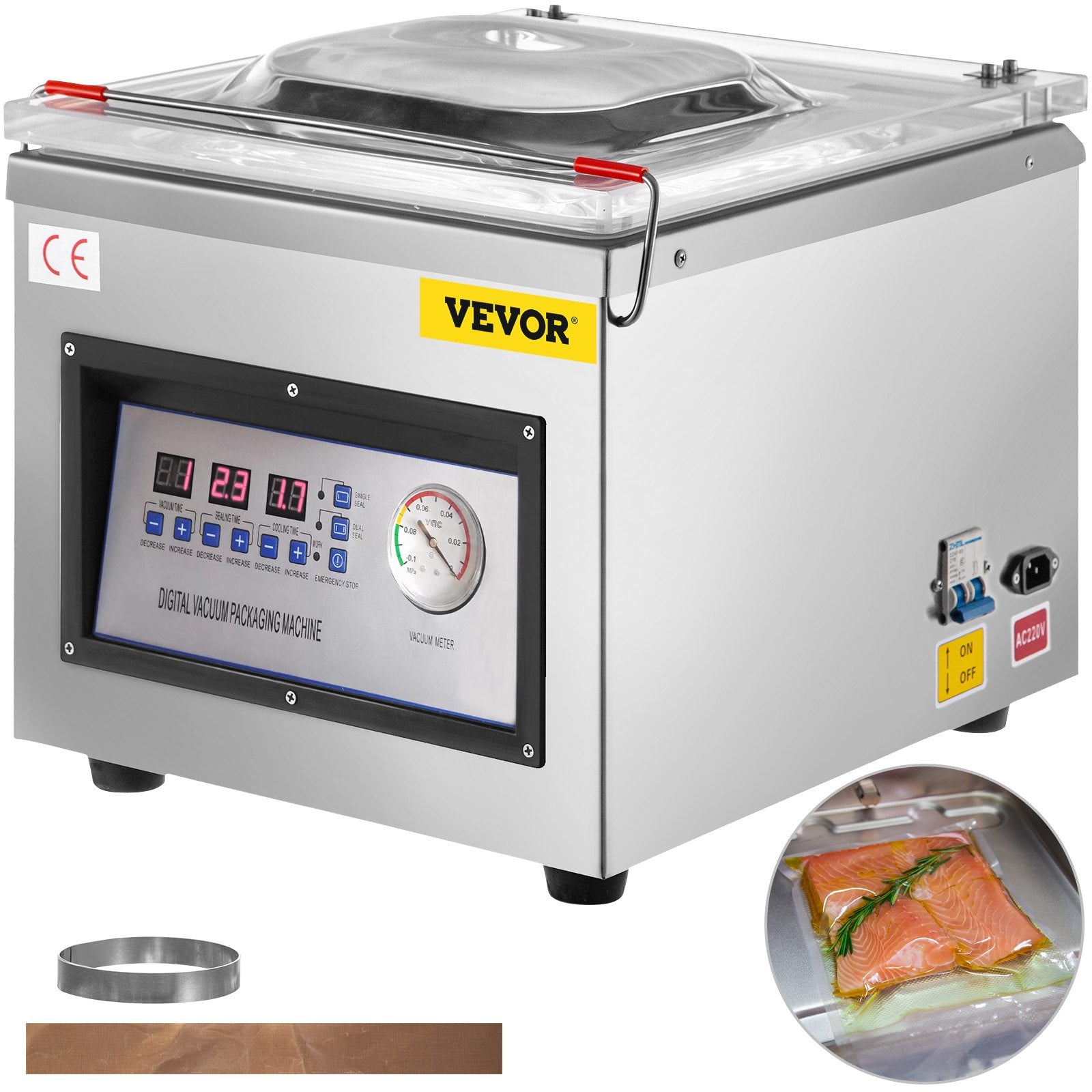 Food Storage: Vevor DZ-260C Digital Vacuum Sealer Food Vacuum Sealing Packing Machine 220V