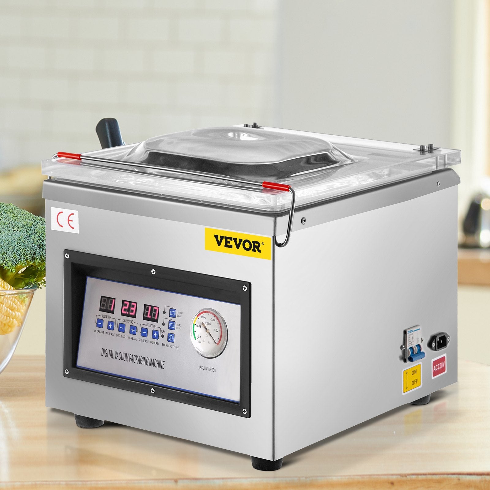 Food Storage: Vevor DZ-260C Digital Vacuum Sealer Food Vacuum Sealing Packing Machine 220V