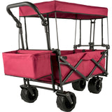 Calendars, Organisers & Planners: VEVOR Folding Wagon Cart, Collapsible Folding Garden Cart w/ Shade Beach Utility