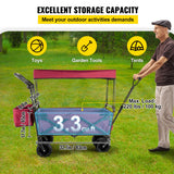 Calendars, Organisers & Planners: VEVOR Folding Wagon Cart, Collapsible Folding Garden Cart w/ Shade Beach Utility
