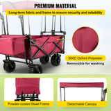 Calendars, Organisers & Planners: VEVOR Folding Wagon Cart, Collapsible Folding Garden Cart w/ Shade Beach Utility
