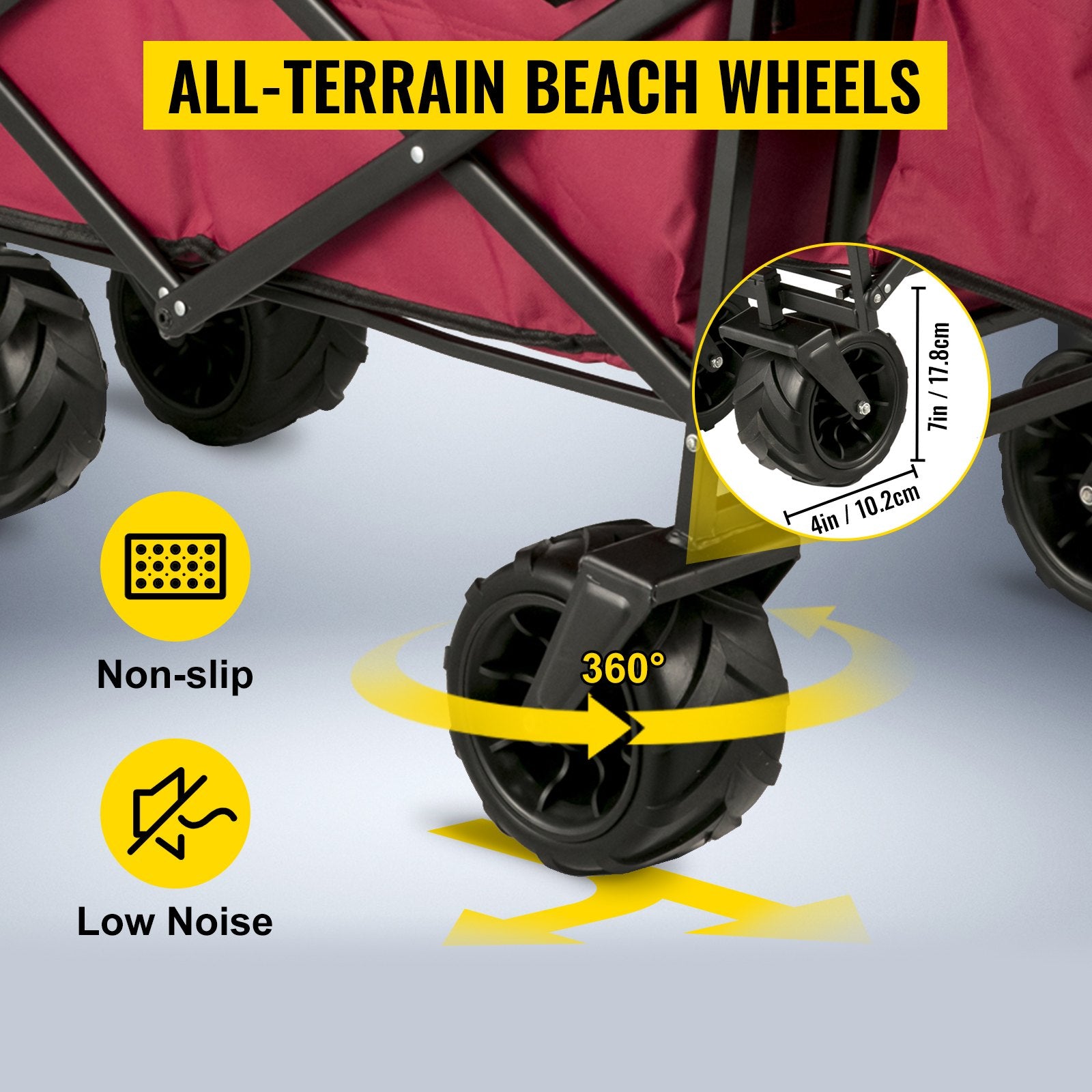 Calendars, Organisers & Planners: VEVOR Folding Wagon Cart, Collapsible Folding Garden Cart w/ Shade Beach Utility