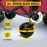 Calendars, Organisers & Planners: VEVOR Folding Wagon Cart, Collapsible Folding Garden Cart w/ Shade Beach Utility