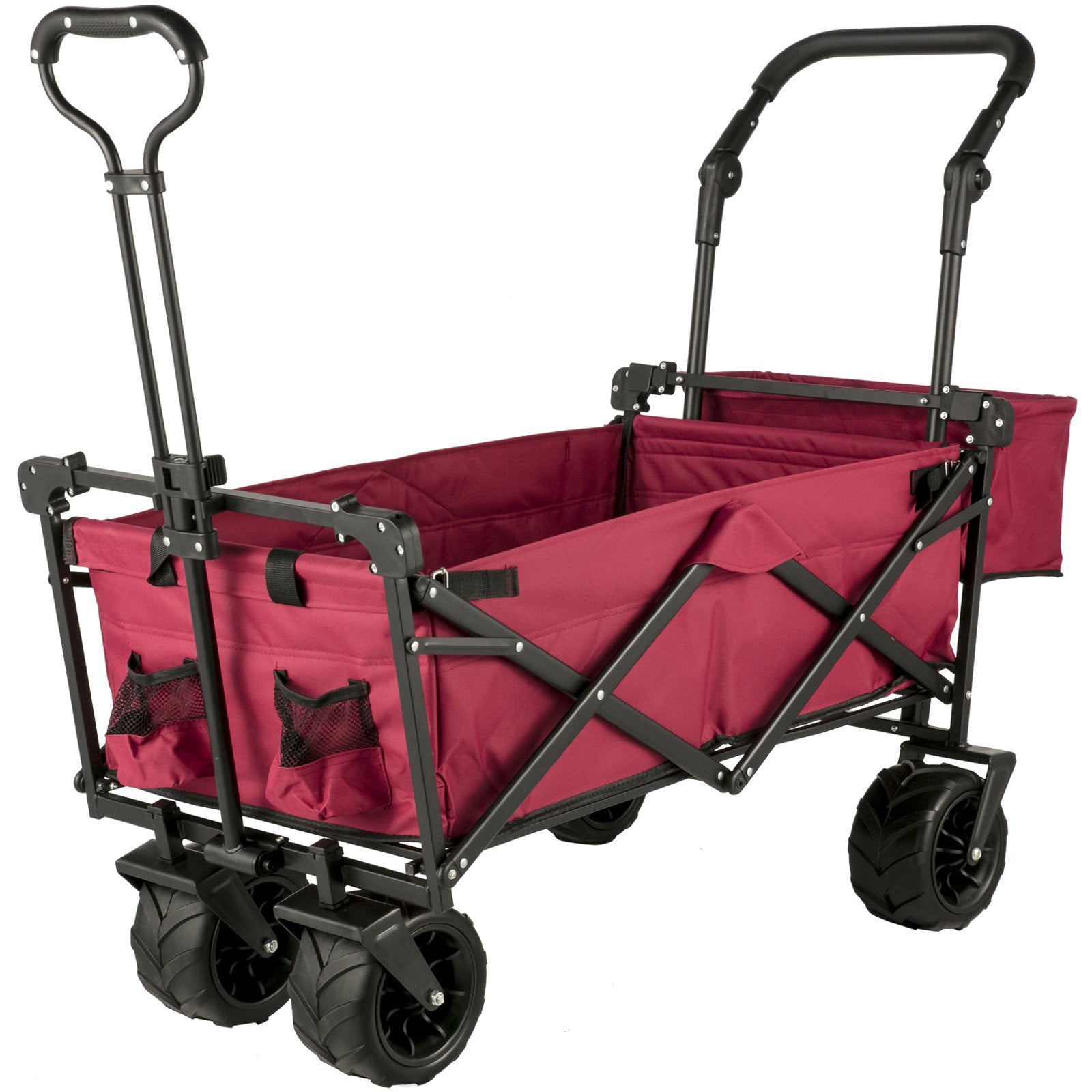 Calendars, Organisers & Planners: VEVOR Folding Wagon Cart, Collapsible Folding Garden Cart w/ Shade Beach Utility
